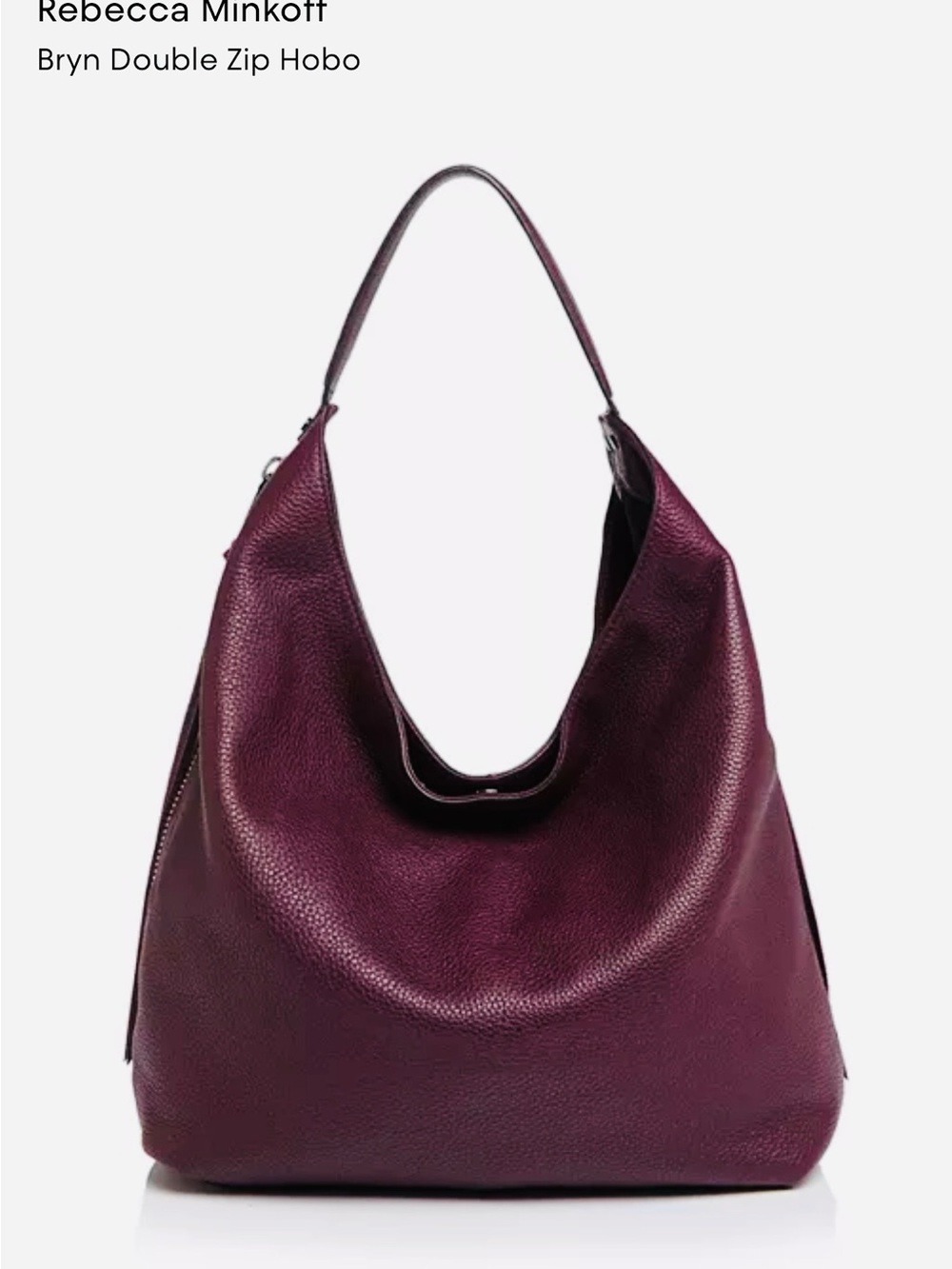 Rebecca Minkoff Bryn Double Zip Hobo Leather